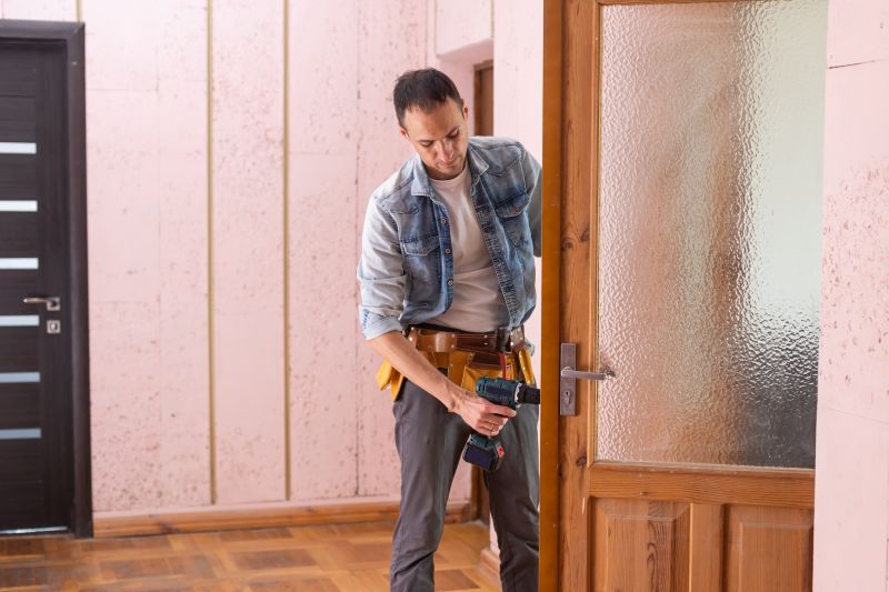 Handyman Fixing a Door